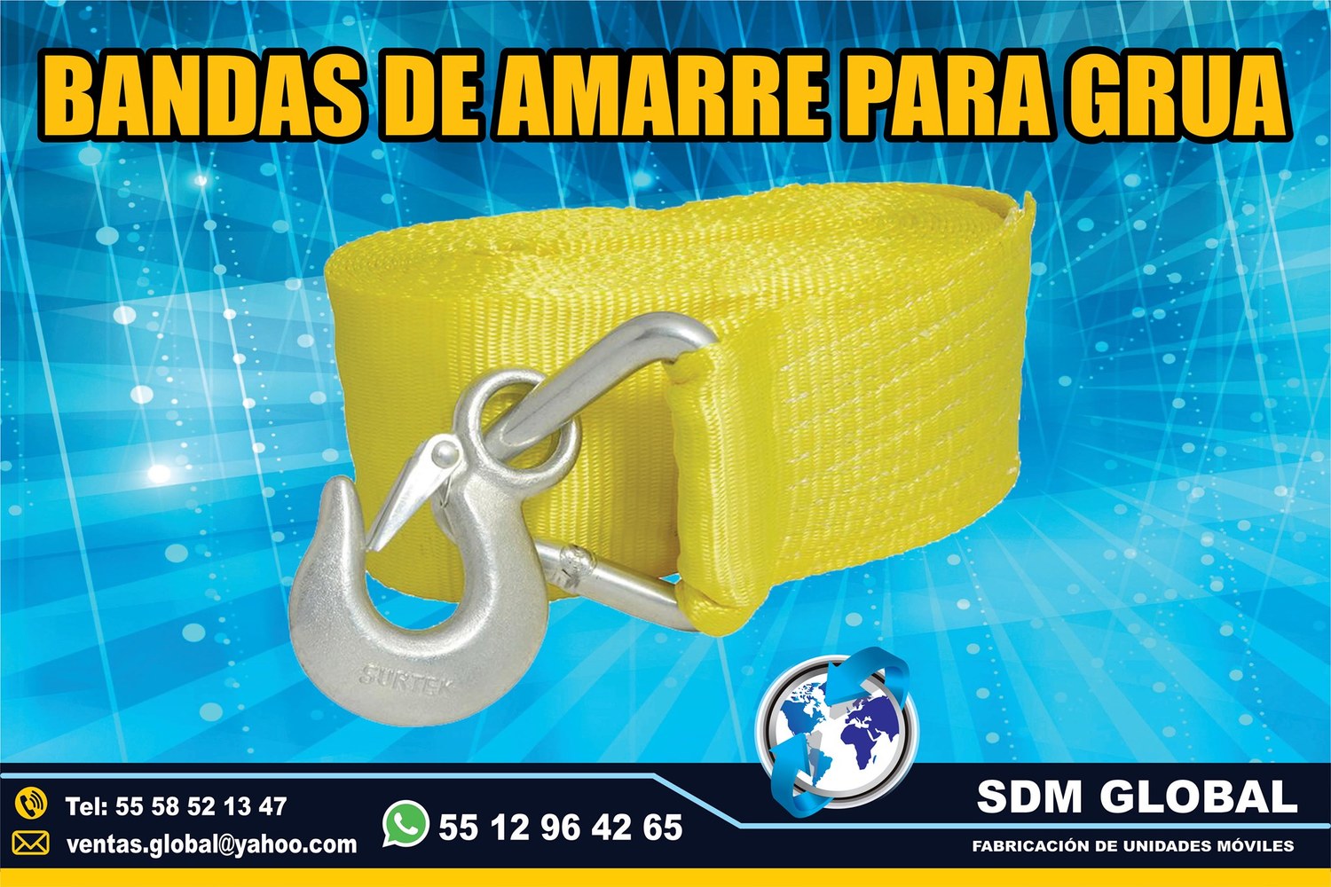 VENTA DE BANDAS DE AMARRE para gruas <br>