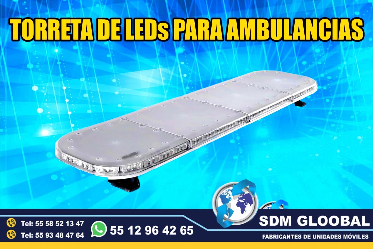 Venta de Torreta de Leds para patrullas color rojo 