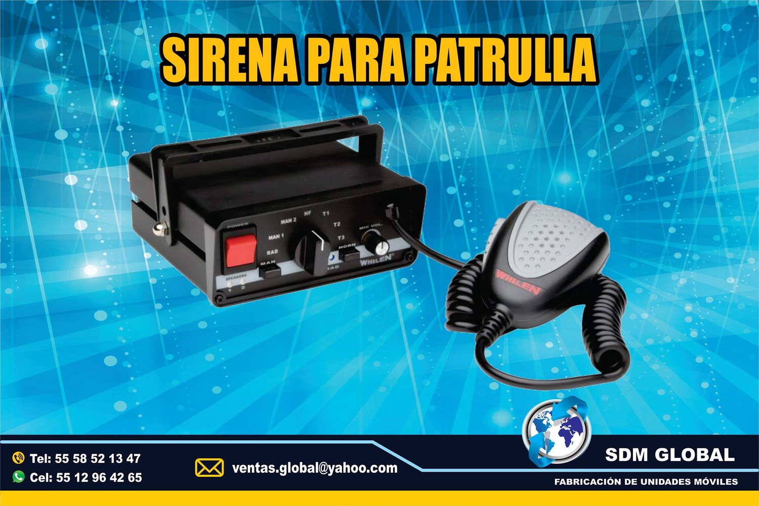 VENTA DE SIRENA LUCES Y EQUIPO MARCA WHELEN<br>