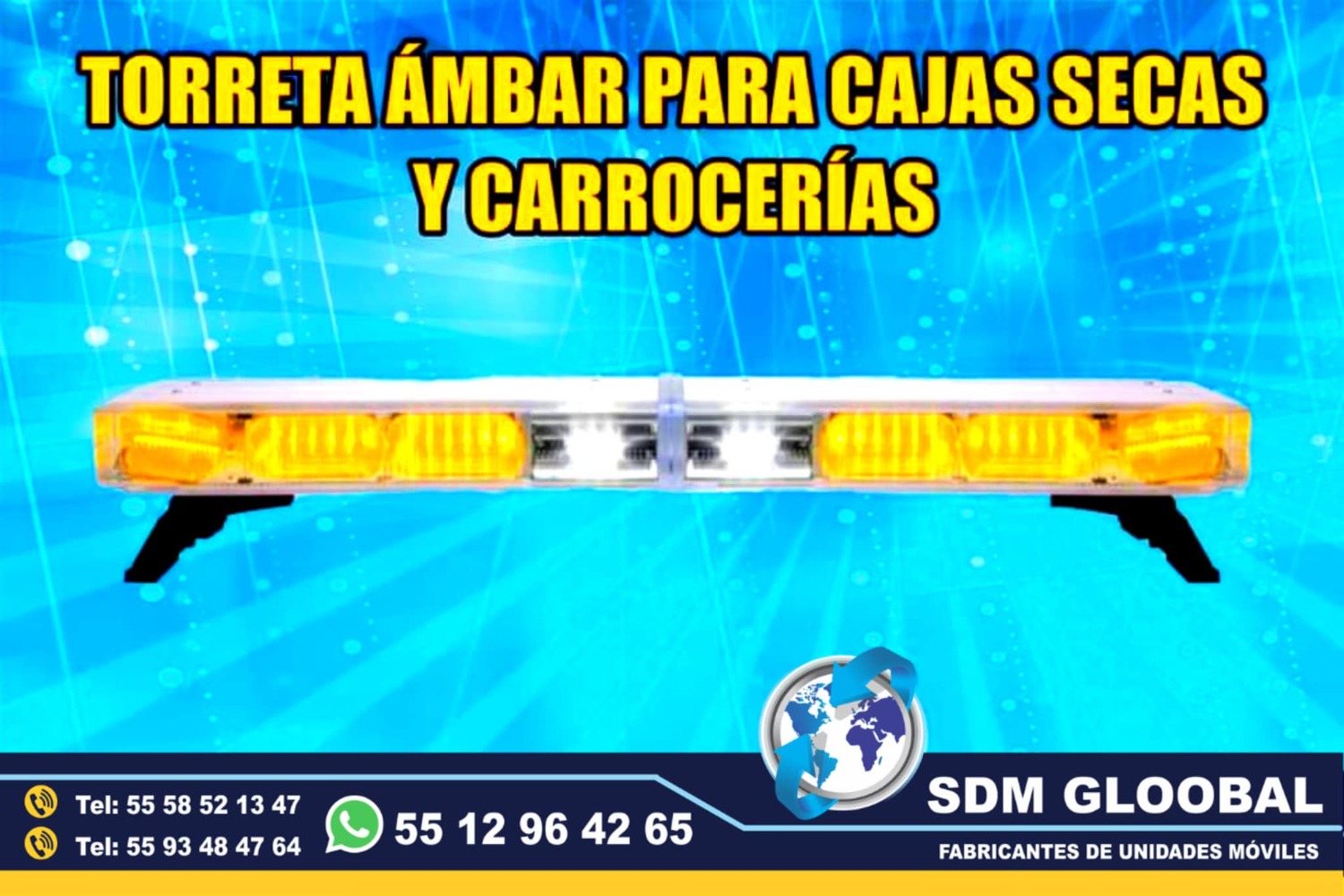 Venta de Torreta de Leds para patrullas color ambar 