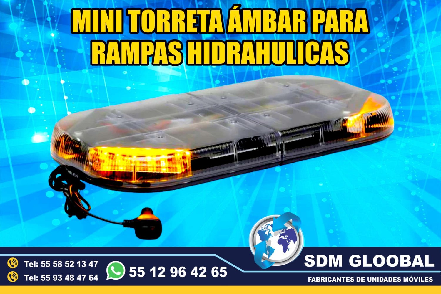 Venta de Mini torreta ambar para Rampas Hidraulicas de carga<br>