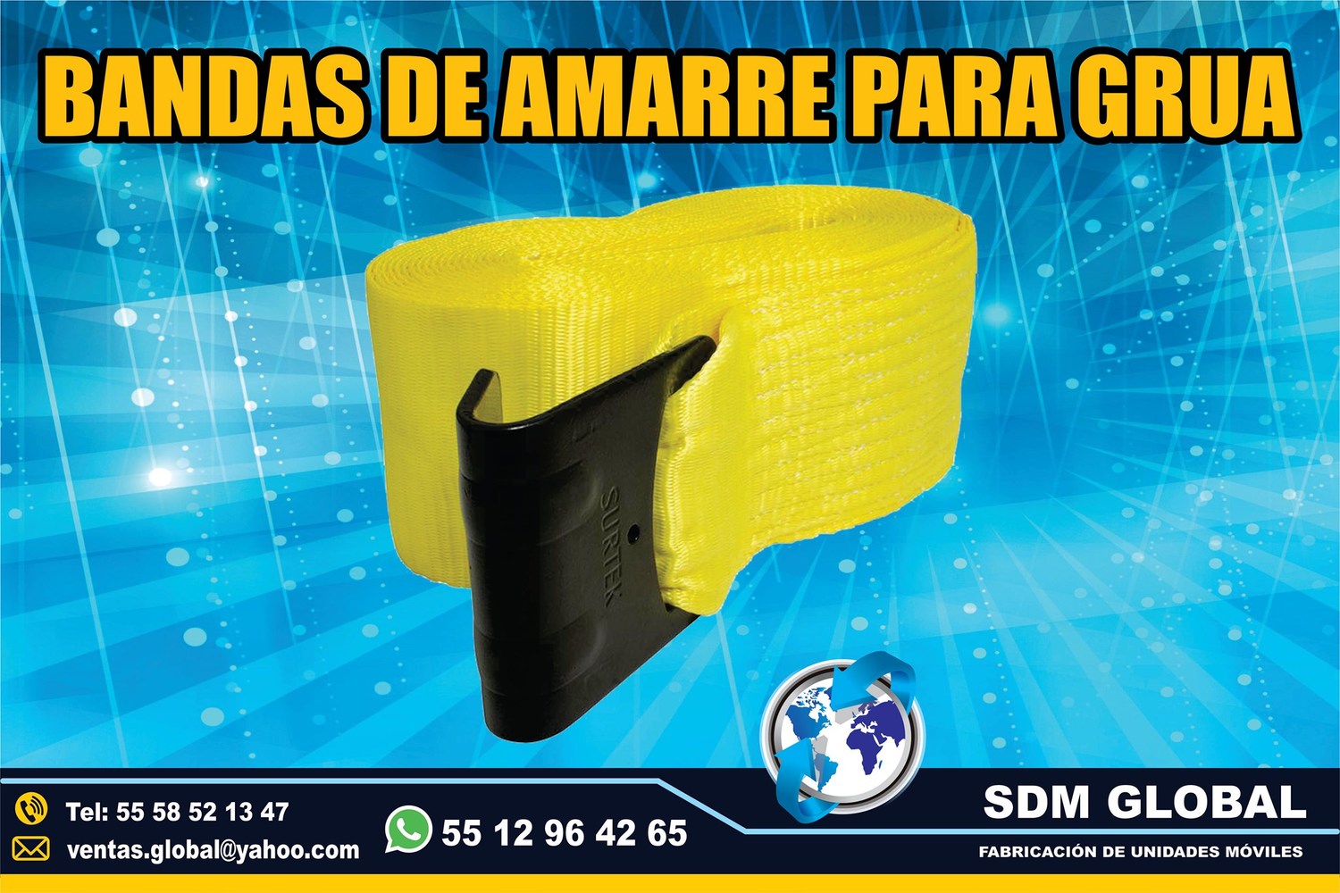 VENTA DE BANDAS DE AMARRE para gruas <br>