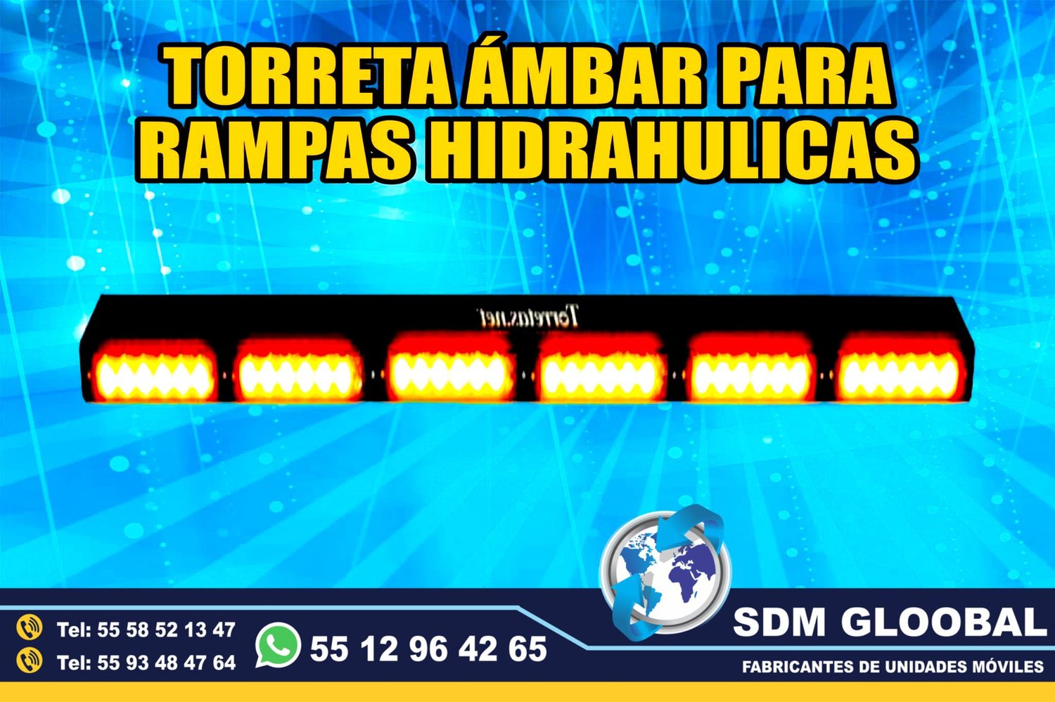 Venta de Torreta  de Leds ambar para Rampas Hidraulicas de carga<br>