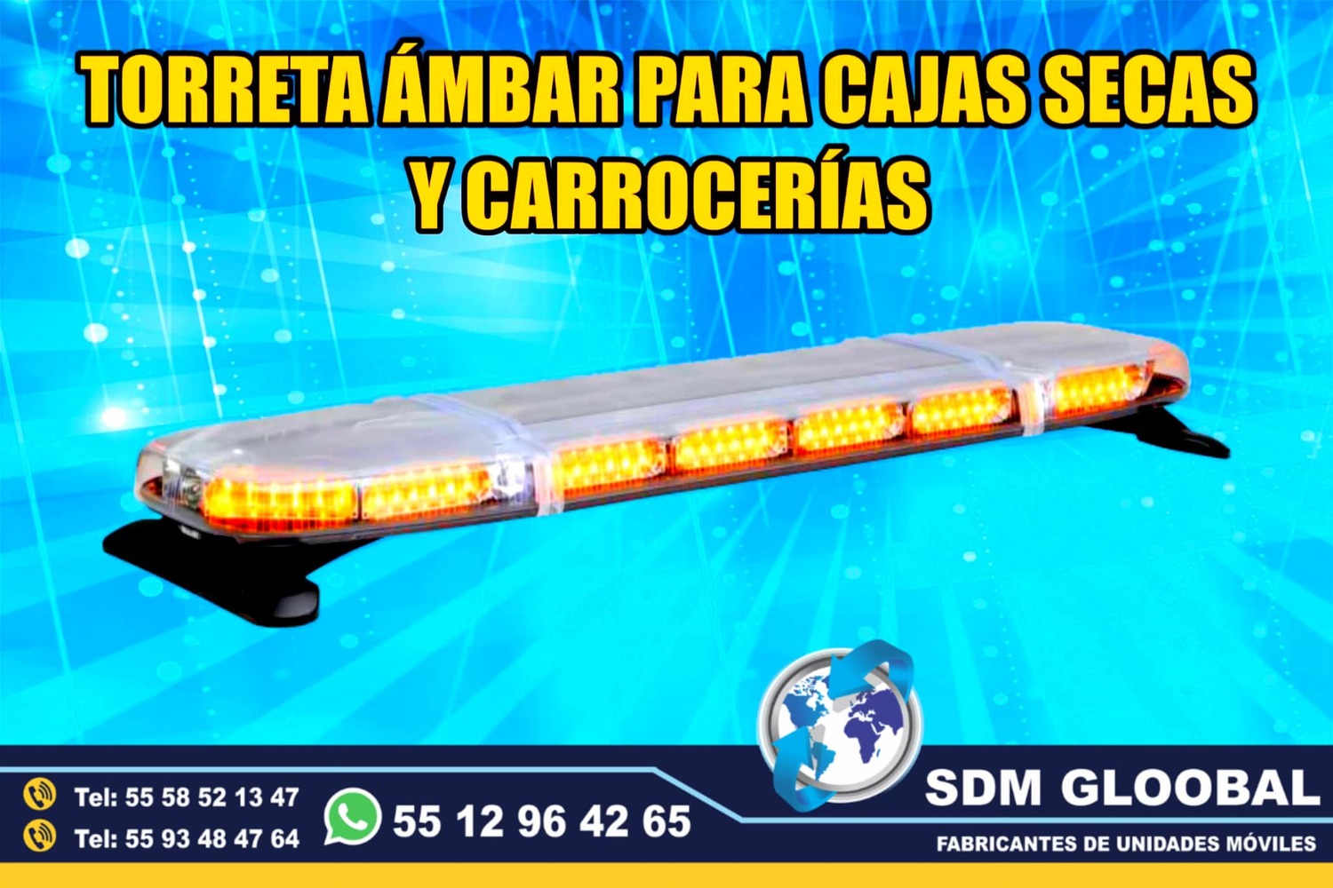 Venta de Torreta de Leds para patrullas color ambar