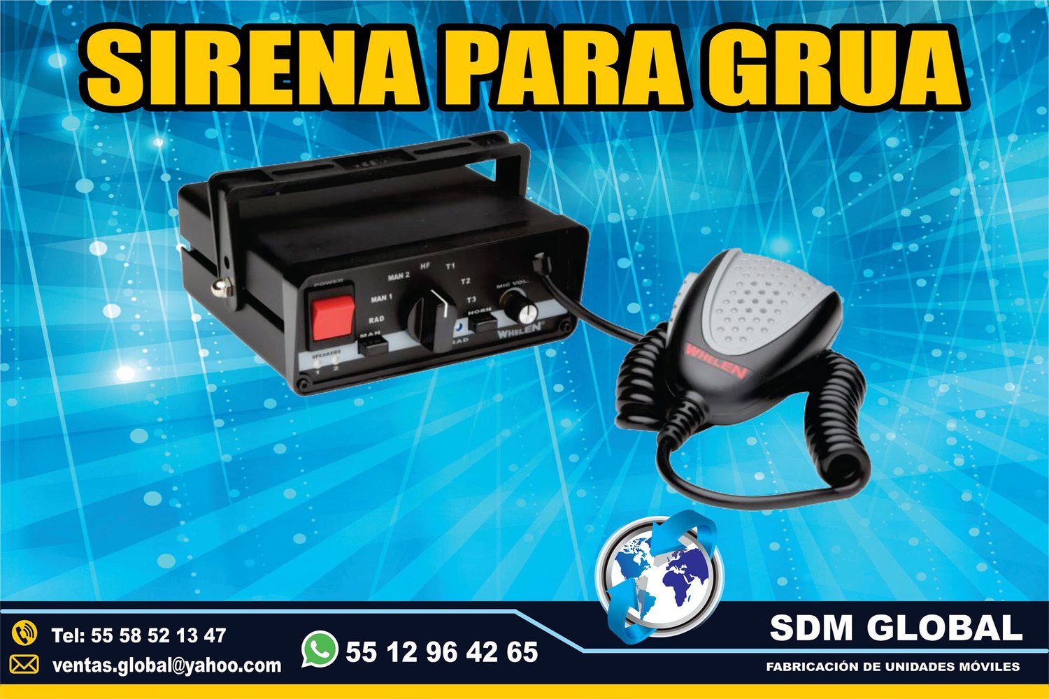 VENTA DE SIRENA MARCA WHELEN para gruas<br>