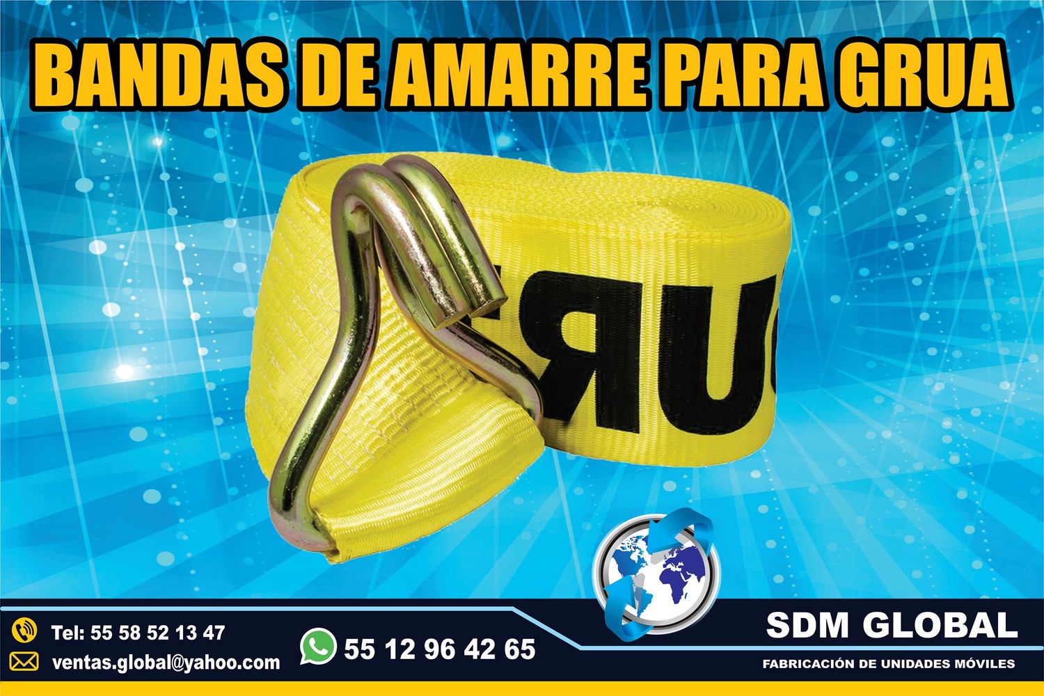 VENTA DE BANDAS DE AMARRE para gruas <br>