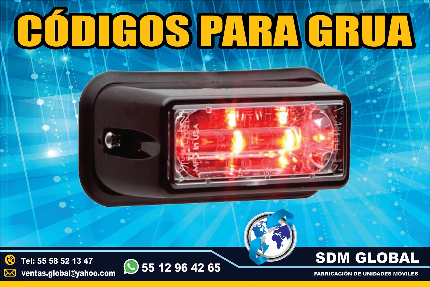 Venta de Luces Auxiliar para GRUAS DE ARRASTRE<br>