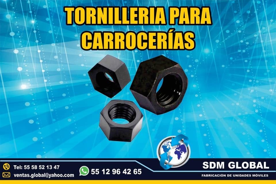 Tuercas para carrocerias y cajas secas plataformas remolques<br>