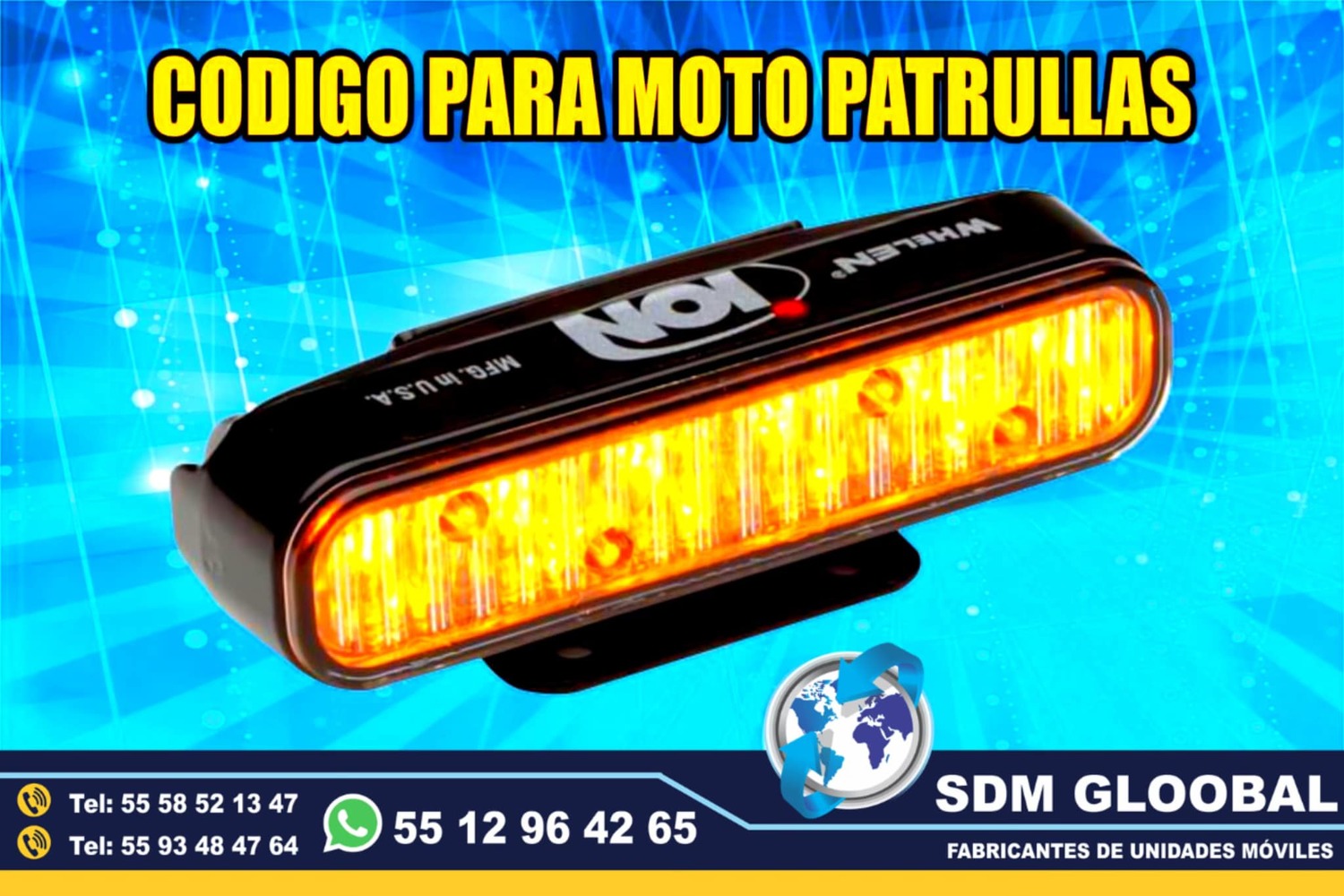 Venta de CODIGOSV Y ESTROBOS de leds para para Patrullas 